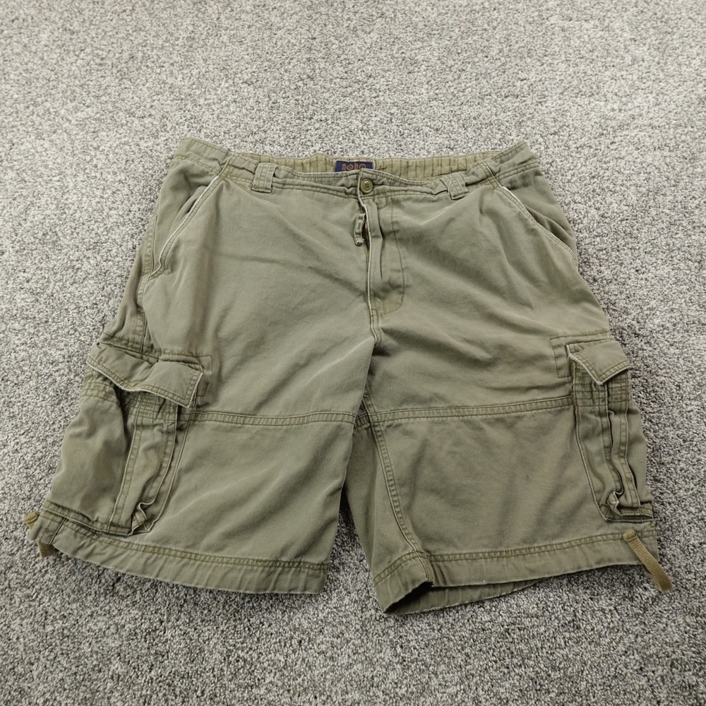VTG Faded Glory Shorts Mens 40 Green Cargo Utility‎ Outdoor Hiking Military Y2K